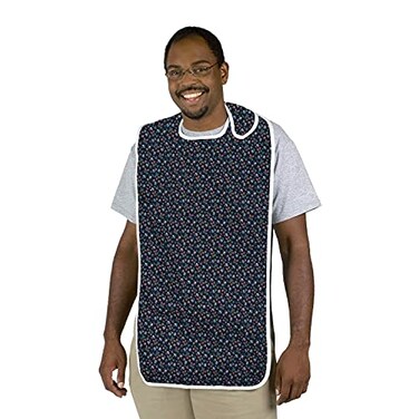 DMI DuroMed Mealtime Protector Fancy Print Navy