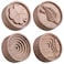 Zhehao 4 Packs Wood Essential Oil Diffuser Small Passive Oil Diffusers Aromatherapy Round Wooden Grain Portable Air Freshener for Car Aromatherapy Home Office BathroomBrown