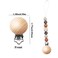 Greneric 24 Pieces Natural Beech Wood Pacifier Clips Teething Grasping Toy Suspender Clips Charm DIY Pacifier Clips Holder Accessories