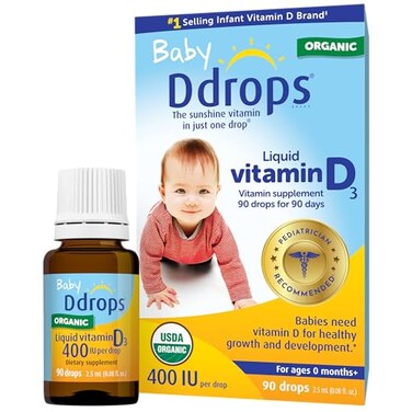 Ddrops Baby 400 IU Vitamin D 90 Drops 25ml 008 Fl Oz Pack of 1