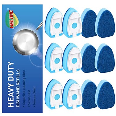 HELIME Dishwand Sponge Refills Non Scratch Dish Wand Refills Replacement Heads