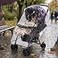 Tnfeeon Baby Stroller Rain Cover Universal Pram Accessory Front Opening Rain Cover PVC Transparent Wind Rain