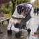 Tnfeeon Baby Stroller Rain Cover Universal Pram Accessory Front Opening Rain Cover PVC Transparent Wind Rain