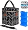 Mancro Breastmilk Cooler Bag Insulated with Ice Pack Fits 6 Baby Bottles Up to 9 Oz with OnTheGo Strap Perfect for Nursing Moms and Daycare Black Wave
