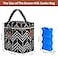 Mancro Breastmilk Cooler Bag Insulated with Ice Pack Fits 6 Baby Bottles Up to 9 Oz with OnTheGo Strap Perfect for Nursing Moms and Daycare Black Wave