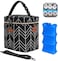 Mancro Breastmilk Cooler Bag Insulated with Ice Pack Fits 6 Baby Bottles Up to 9 Oz with OnTheGo Strap Perfect for Nursing Moms and Daycare Black Wave