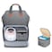 LUXJA Breast Pump Bag with Breastmilk Cooler Bag Fits Four 5Ounce Breastmilk Bottles Breast Pump Backpack with Compartments for Cooler Bag and Laptop Suitable for Working Mothers Gray