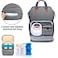 LUXJA Breast Pump Bag with Breastmilk Cooler Bag Fits Four 5Ounce Breastmilk Bottles Breast Pump Backpack with Compartments for Cooler Bag and Laptop Suitable for Working Mothers Gray