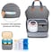 LUXJA Breast Pump Bag with Breastmilk Cooler Bag Fits Four 5Ounce Breastmilk Bottles Breast Pump Backpack with Compartments for Cooler Bag and Laptop Suitable for Working Mothers Gray