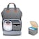LUXJA Breast Pump Bag with Breastmilk Cooler Bag Fits Four 5Ounce Breastmilk Bottles Breast Pump Backpack with Compartments for Cooler Bag and Laptop Suitable for Working Mothers Gray