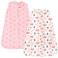 Hudson Baby Unisex Baby Premium Quilted Sleeveless Sleeping Bag and Wearable Blanket Girl Forest 1824 Months