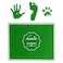 Ancwzoz Ink Pad 5x4 Washable NonToxic Ink Stamp Pad for Baby Footprint Handprint Green