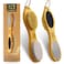ICANdOIT ICDI Natural Bamboo Foot File Callus RemoverMulti Purpose 4 in 1 Feet Pedicure Kit with Foot Care Boar Bristle BrushPumice StoneFoot RaspSand Paper