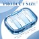 Domensi 16 Pack 3 Compartment Small Pill Case Bulk Travel Pill Organizer Portable Moisture Proof Box Container for Pocket Purse Daily Medicine Vitamin Holder Dispenser