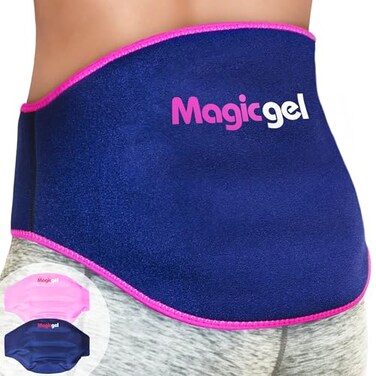Magic Gel Ice Pack for Back Pain Relief 2 Pack Reusable Lower Back Wrap for Hot or Cold Therapy Relief for Lower Lumbar Sciatic Nerve Herniated or Degenerative Disc Coccyx Tailbone Pain