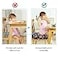 SMZCTYI Toddler Booster Seat for Dining Table Stronger Support Double Safe Straps Booster Seat Dining Toddler Portable Travel Increasing Cushion Black Fox