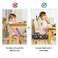 SMZCTYI Toddler Booster Seat for Dining Table Stronger Support Double Safe Straps Booster Seat Dining Toddler Portable Travel Increasing Cushion Black Fox