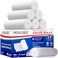 HEALQU Premium Gauze Rolls 4 x 4 Yards 24 Rolls Individually Wrapped Conforming Stretch Gauze Bandage Super Soft Woven Stretch Bandages for Primary Wound Dressing Support