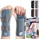 DR. BRACE DR BRACE Carpal Tunnel Wrist Brace Night Support Hand Brace for Pain Relief Tendonitis Sprained Arthritis Upgraded Dual Wrist Splints Therapeutic Cushion For Women Men SM Left Grey