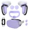 مجموعة AMZDM من ملحقات Oculus Quest 2: غطاء وسادة للوجه، غطاء عدسة، غطاء سيليكون للواقع الافتراضي، غطاء هيكل، غطاء عصا التحكم، غطاء للعينين للاستخدام مرة واحدة، 5 قطع، لون بنفسجي