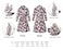 Miracle Baby 4 Pack Maternity Robe and Matching Baby Swaddle Blanket with Hat Headband Set Stretchy Knitted Delivery Nursing Dress with Pockets and Receiving Blanket for Mummy and Baby Grey Flower