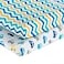 EVERYDAY KIDS 2 Pack Baby Changing Pad Covers for Baby Boy Fits Most Changing Table Pads 100 Cotton Jersey Knit Breathable Soft Changing Table Topper Yellow and Blue Cars Chevron Pattern