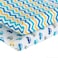 EVERYDAY KIDS 2 Pack Baby Changing Pad Covers for Baby Boy Fits Most Changing Table Pads 100 Cotton Jersey Knit Breathable Soft Changing Table Topper Yellow and Blue Cars Chevron Pattern