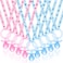 Coume 36 Pcs Shower Party Pacifiers Necklace Acrylic Pacifiers Charm Necklace for Shower Party Decorations Gender Reveal Table ScatterBlue Pink