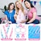 Coume 36 Pcs Shower Party Pacifiers Necklace Acrylic Pacifiers Charm Necklace for Shower Party Decorations Gender Reveal Table ScatterBlue Pink