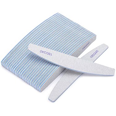 BTYMS 25 Pieces 180240 Grit Nail Files for Natural Nails Fingernail Files Double Sided Emery Boards for Nails