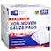 ضمادات شاش معقمة غير منسوجة من Gauze Care، عبوة من 100 ضمادة، 4x4، 8 طبقات، ناعمة، خالية من الوبر، مغلفة بشكل فردي، معقمة، ماصة، تسمح بمرور الهواء، مثالية للعناية بالجروح