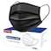 DR.MOXA 100 Pack Black Disposable Face Masks ASTM Level 2 3 Layer Medical Masks Disposable for Adults Home Office Outdoor and School