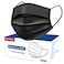 DR.MOXA 100 Pack Black Disposable Face Masks ASTM Level 2 3 Layer Medical Masks Disposable for Adults Home Office Outdoor and School