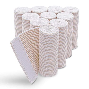 Hospora Thick LatexFree Compression Cotton Elastic Bandage 6 inches 10 Rolls