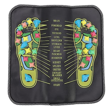 TOPINCN Foot Massage Mat Massage Tools Foot Massagers Pain Relief Simulation Pebble Reflexology Walking Stone Cushion Suitable for Health Care 35 35cm