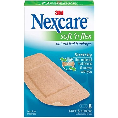 3M 57108 Fabric BandagesKneeElbowLatexFree2Inch x4Inch Strips8PK