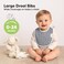 KeaBabies 8Pack Organic Baby Bibs for Drooling and Teething Grayscale