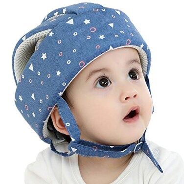 Ocanoiy Baby Helmet Toddler Children Headguard Infant Head Cushion Protective Harnesses Cap Soft Adjustable Kid Hat Head Protector Starry Blue