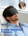 FACEMOON Weighted Blackout Sleep Mask for Men 3D Contoured Zero Eye Pressure LashFriendly Deep Eye Cups Adjustable Slide Buckle Strap Office Nap Business Travel Essential Relaxation Gift for HimBlack