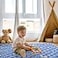 VIVIDVIBEBEARPAS Odorless Premium Foam Baby Play Mat 50 x 50 Soft Microfiber Fabric Crawling Mat for Floor Comfortable and Hypoallergenic NonSlip Cushioned Floor Playpen mat for InfantsBabiesToddlers