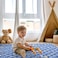 VIVIDVIBEBEARPAS Odorless Premium Foam Baby Play Mat 50 x 50 Soft Microfiber Fabric Crawling Mat for Floor Comfortable and Hypoallergenic NonSlip Cushioned Floor Playpen mat for InfantsBabiesToddlers
