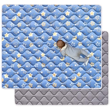 VIVIDVIBEBEARPAS Odorless Premium Foam Baby Play Mat 50 x 50 Soft Microfiber Fabric Crawling Mat for Floor Comfortable and Hypoallergenic NonSlip Cushioned Floor Playpen mat for InfantsBabiesToddlers