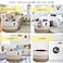 COMSE Extra Large Blanket Basket Woven Laundry Basket 217x 138 Nursery Hamper Cotton Rope Laundry Hamper Living Room for Storage Toys Clothes TowelsWhite Gradient Brown