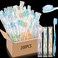 Maxcheck 200 Pack Colorful Prepasted Disposable Toothbrushes Bulk Individually Wrapped Toothbrushes with Toothpaste for Travel Hotel Donation Homeless Gift BlueOrangeGreenPurple