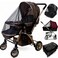 Sysmie Baby Stroller Mosquito Net 2 Pack Durable Mesh Protection for Bassinets Cradles Playards Pack N Plays Portable Mini Cribs Breathable Universal Fit Insect Barrier Black