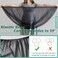 Sysmie Baby Stroller Mosquito Net 2 Pack Durable Mesh Protection for Bassinets Cradles Playards Pack N Plays Portable Mini Cribs Breathable Universal Fit Insect Barrier Black