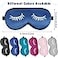 Jecery 6 Pieces Silk Sleep Eye Masks Soft Eye Masks Adjustable Blindfold Eyeshade Sleep Eye Cover Smooth Sleeping Masks with Storage Bag for Women Men Sleep Travel Nap