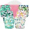 wegreeco Cloth Diapers 6 Pack with 6 Inserts 1 Wet Bag Washable Cloth Diapers for Babies One Size Adjustable Reusable Rainbow Horse