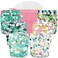 wegreeco Cloth Diapers 6 Pack with 6 Inserts 1 Wet Bag Washable Cloth Diapers for Babies One Size Adjustable Reusable Rainbow Horse