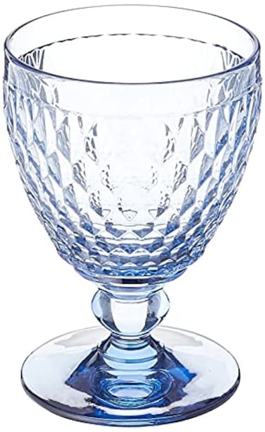 Villeroy &amp; Villeroy Boch Boston Colored Water Goblet 119 oz Crystal Glass Blue
